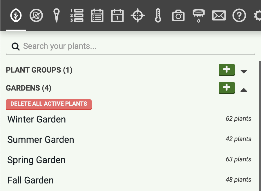 gardens list gardens list