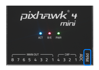 Pixhawk 4 Mini - PPM 接收器的无线电端口