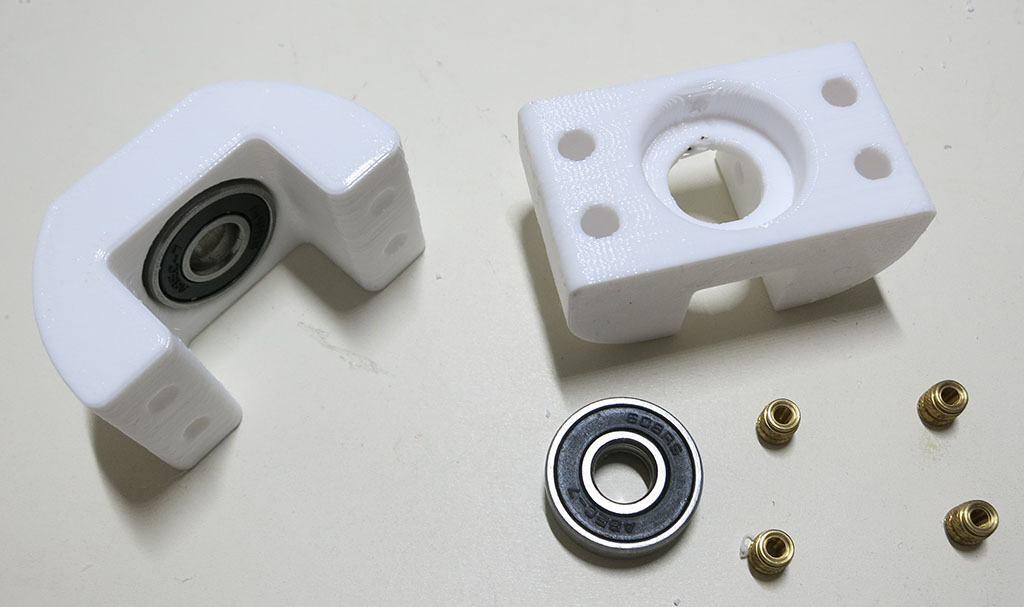 Differential upper and lower with bearings and M3 inserts