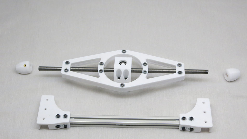 Left and right brackets for differential beam installed